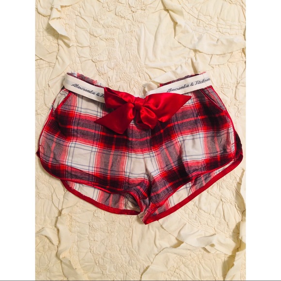 Abercrombie Fitch Plaid Sleep Shorts 